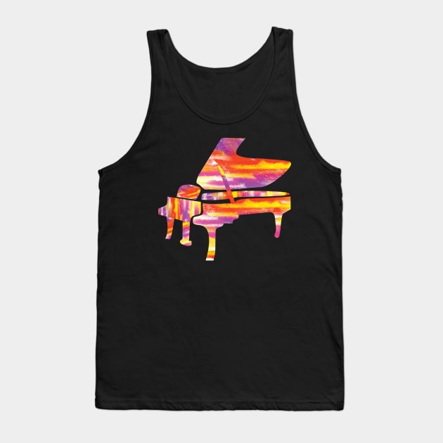 Colorful Piano- Cool gift for musician Tank Top by jazzworldquest